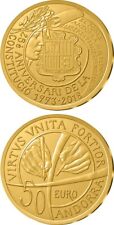 Goldmünze Andorra 50 EURO 2018 Verfassung 6,75 g Gold 999 PP/Proof mit OVP