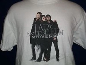 T-shirt Lady Antebellum Need You Now taglia L bianca promozionale NUOVA - Foto 1 di 4