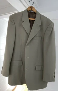 ROSSETTI Men 40 Regular Beige 100% Wool Suit Jacket TOSCANA Italy 1990's Vintage - Picture 1 of 8