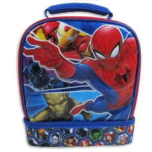 Marvel Avengers Dual Compartment Insulated Lunch Bag with Spider-Man - Lunchbox - Picture 1 of 1