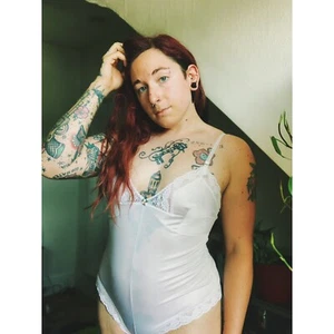 VTG 70s/80s Nylon Bodysuit - Picture 1 of 4