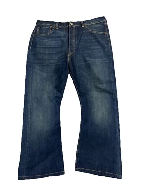 Levis Jeans Mens 36x34 Blue 501 XX Straight Fit Button Fly Dark Wash Denim - Image 1 of 4