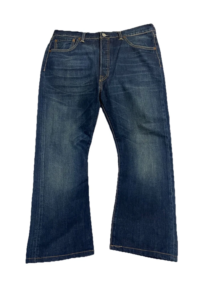 Levis Jeans Mens 36x34 Blue 501 XX Straight Fit Button Fly Dark Wash Denim - Image 1 of 4