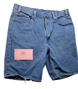 Vintage Levis 595 Shorts Baggy Straight Fit 90s y2k Denim Jorts Men’s 36 - Picture 1 of 6