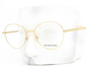 Occhiali da vista Swarovski SK 1013 4004 oro lucido con cristalli 54-19-140 - Foto 1 di 7