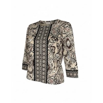 Chaqueta Blazer Joan Rivers Estampado Paisley Para Mujer Talla L Foto 1 de 4