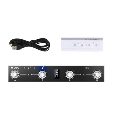 Compact Rechargeable 4 Buttons MIDI Foot Controller Pedal - Image 1 of 2