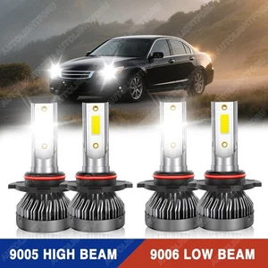 LED Headlight Bulbs Kit For Honda Accord Sedan 1990-2012 Combo High Low Beam 6K - Picture 1 of 14
