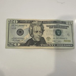 $20 (TWENTY) Dollar Fancy QUAD 8's Serial Number 88883150 - Picture 1 of 3
