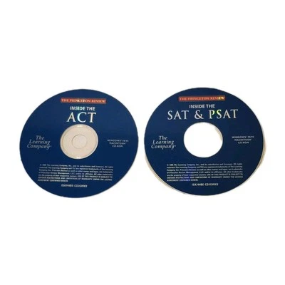 The PRINCETON REVIEW Inside The ACT PSAT SAT 2 Discos CD ROM Set Homeschool Aide Foto 1 de 3