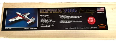 House of Balsa Extra 300L 56" WS .40 size Aerobatic RC Airplane Kit Open Box - Image 1 of 4