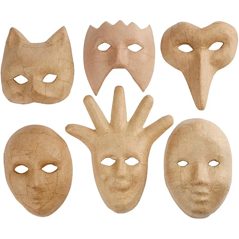 Creativ company maskers, h: 12-21 cm, 6 stuk 1 doos - Photo 1/1
