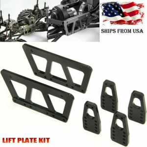 KIT PLACA ELEVADORA CHASIS CNC NEGRO PARA RC 1/10 AXIAL SCX10 MODELO COCHE CAMIÓN PIEZA EE. UU. - Imagen 1 de 8