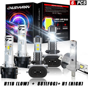 For Kia Forte Koup 2010-2013 Headlights Hi/Low + Fog Light Bulb H1+H11B+881
