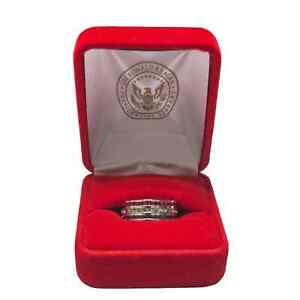  I Love America RED, WHITE AND BLUE STERLING AND CRYSTAL RING 6 1/2-7