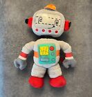 Plüsch Roboter Die Spiegelburg Stoff Figur grau rot Spielzeug Kinder ca 16 cm