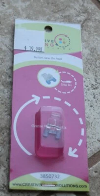 Low Shank Snap on Sewing Machine Button Sew on foot feet clear open toe 3850732 - Image 1 of 4