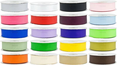 E-KURZWAREN 22m Ripsband 6/12/25mm Dekoband 20 Farben zur Auswahl Zierband Stoffband Borte