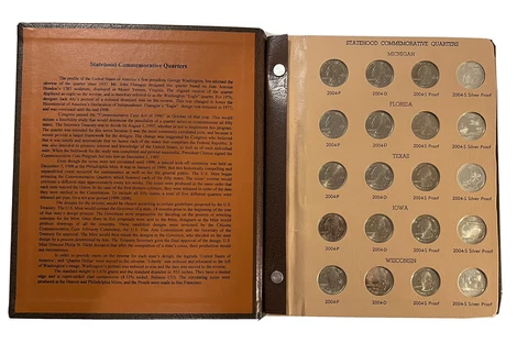 2004-2008 Washington Statehood Quarter Silver Proofs Dansco Album 8144 90% Cover