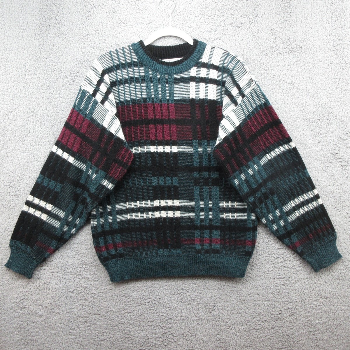 トップス Le Tigre Knit Vintage Le Tigre Sweater Blue Texture Knit Chunky 80s 90s XL