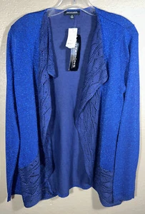 Nuevo con etiquetas Cárdigan Notations Para Mujer Top Frente Abierto Talla M Ligero Azul Oscuro 1-2 - Imagen 1 de 8