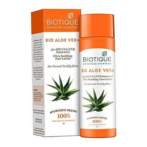 Biotique Bio Aloe Vera Soleil Protection Visage SPF 30 Uva / Uvb Peau Soin 120