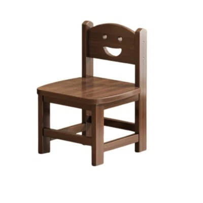 Small wooden stool, solid wood chair, household backrest, small wooden stool - Image 1 of 4