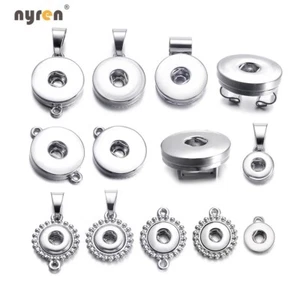 Dijes Multi Estilos Base Botón a Presión Accesorios Para 12/18mm Hágalo Usted Mismo Joyería a Presión - Imagen 1 de 48