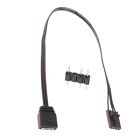 For  4PIN RGB to Standard ARGB 3-Pin 5V Adapter Connector RGB Cable 25cm B4E9