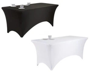 6ft Stretch Table Cover Spandex Table Cloth Tight Fitted Tablecloths Rectangular - Picture 1 of 7