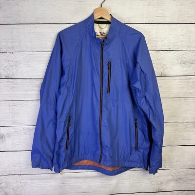 Robert‎ Graham Blue Rain Jacket Mens XL Windbreaker Shell Outdoors Packable - Image 1 of 4