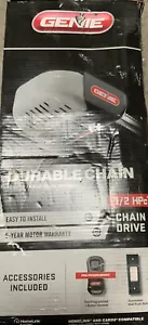 🚗 Genie Garage Door Opener 1/2 HP Chain Drive,Remote Control🆕Distressed Box - Picture 1 of 7