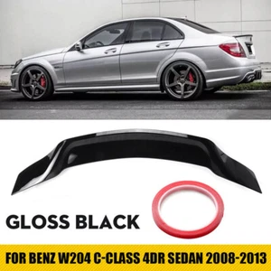 PT Style Duckbill Rear Spoiler Wing Gloss Black For 08-14 Mercedes W204 C Class - Picture 1 of 7
