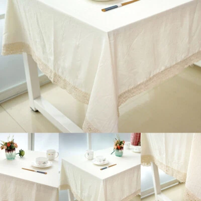 Rectangle Tablecloth Modern Home Party Table Cloth Wedding Dining Room Kitchen - Image 1 of 4