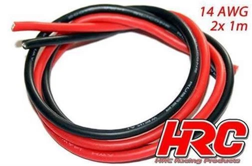 HRC RACING Cable TSW PRO RACING 14 Gauge / 2.0mm2 Plata (400 x 0.08) Rojo Y Sc - Imagen 1 de 1