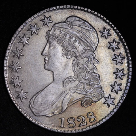 1828 Capped Bust Half Dollar CHOICE UNCIRCULATED MS Sharp, Eye Appeal E930 XNMZ Cover