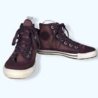 Converse Plum Sherpa-Lined High Top Sneakers Sz 5