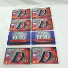 8X TDK D60 & D90 IEC/Type I Blank Audio Cassette Tapes New Sealed