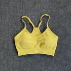 Women Solid Color Seamless Sports Gym Fitness Running Crop Tops Push Up