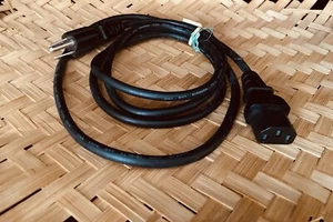 Huan Shielded 3 Prong AC Power Cord Cable 6FT Up Angle - Picture 1 of 3