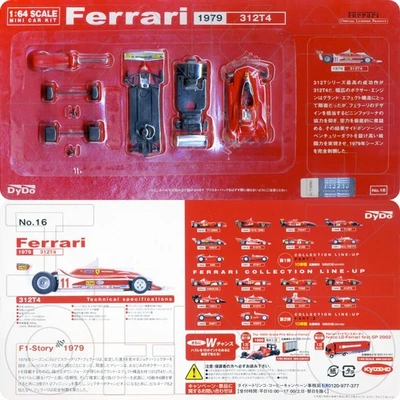 KIT MINI COCHE FERRARI 312 T4 1979 #11 Gilles Villeneuve KYOSHO DyDo 1:64 post t3 Foto 1 de 4