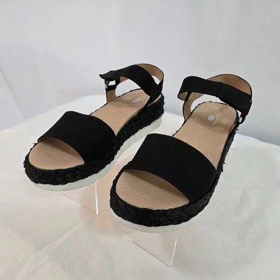 Dr. Scholls Sandals Women's 11 Other Side Ankle Strap Black Leather NIB - Image 1 of 4