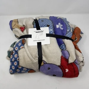 NWT Vera Bradley Fleece Essential Throw Blanket Toasty Teddies 80” x 50” - Picture 1 of 5