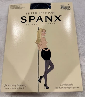 SPANX Back Seam Sheer Shaping  Pantyhose - Black - Size B 385 NIP - Image 1 of 4