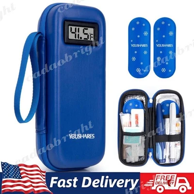 Insulin Cooler Travel Case with Temperature Display & 2 TSA Ice Packs - Image 1 of 4
