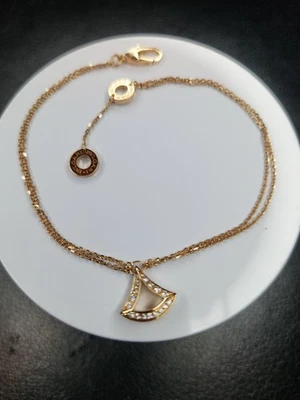 BVLGARI Divas’ Dream 18k Rose Gold Bracelet Pavé Diamond Motif | Adj 7–8 in - Image 1 of 4