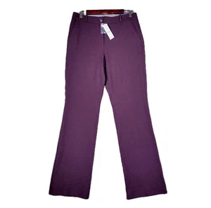 *NWT WHITE HOUSE BLACK MARKET Pants Women's 6 "The Boot" High Rise Maroon Career - Picture 1 of 7