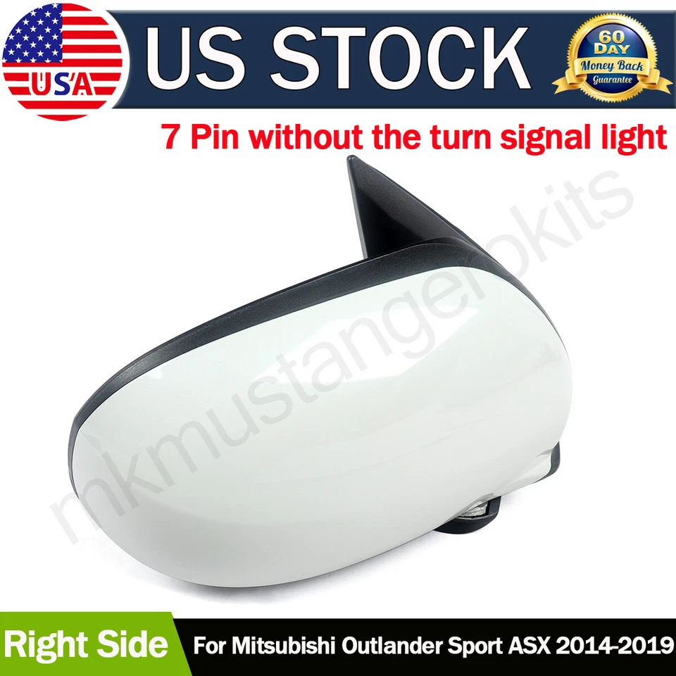For Mitsubishi Outlander Sport ASX 2014-2019 View Mirror 7Pin Right Passenger US Foto 1 de 4