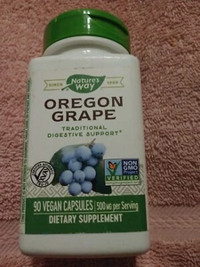 NATURE'S WAY OREGON GRAPE 500 MG 90 VEGAN CAPSULES EXP 10/28 - Picture 1 of 4