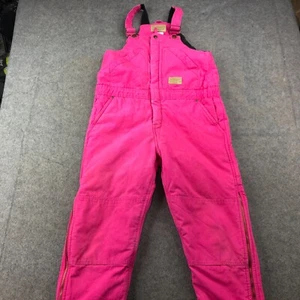 C.E. Schmidt Workwear Girls Large Pink Overalls Coveralls Snow Insulted Pockets - Picture 1 of 17